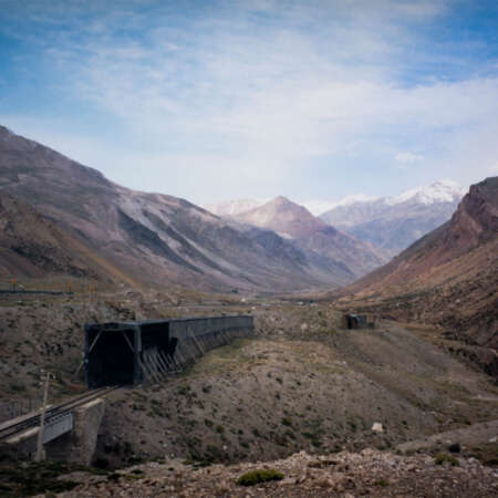<p>A view of the Uspallata Pass, high in the Andes. <br /></p>