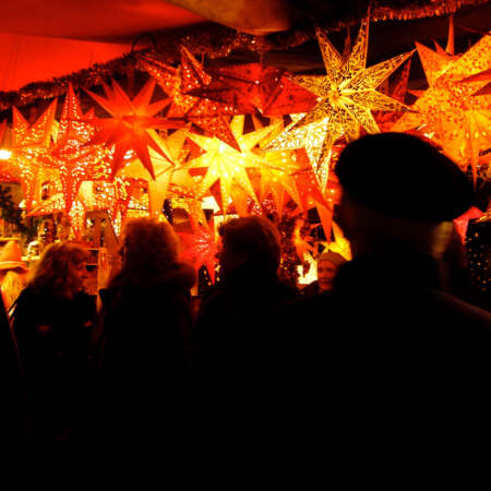 <p>Red stars (not that kind) at a Christmas market in Berlin.</p>