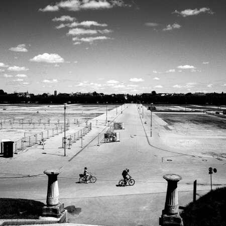 <p>The vast Theresienwiese in Munich, sans Oktoberfest trimmings.</p>