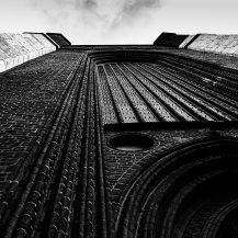 <p>St. Mary's church in the northern German city of Stralsund is an example of brick gothic architecture. It dates back to the 14th Century. This is the church's facade, leading up to a 104 metre bell tower (out of view).</p>