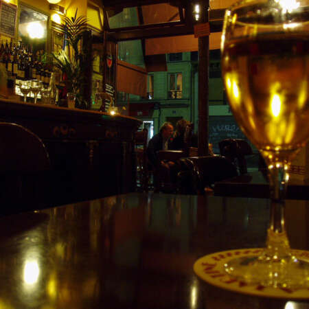 <p>A night at a cosy bar in the Marais. <br /></p>
<p>One of my favourite photos (of mine).</p>