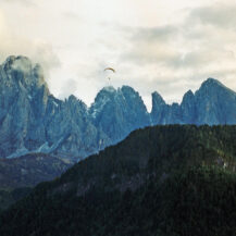<p>A paraglider over the Langkofel (Sassolungo) massif in the Dolomites. <br /></p>
<p>Shot with Pentax 645N, 645 FA 80-160, Cinestill 800.<br /></p>