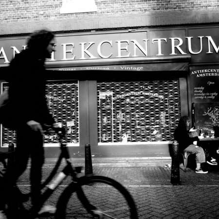 <p>A street scene in Amsterdam.</p>
