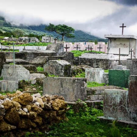 <p>Weathered graves in Timor-Leste's central highlands.</p>