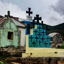 <p>A cemetery in the mountains in Timor-Leste's west. The country's Roman Catholicism is a legacy of centuries of Portuguese colonial rule. </p>