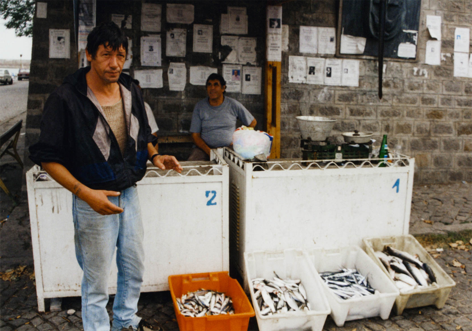 <p>Fishermen sell their catch near the port in Sozopol, Bulgaria.</p>